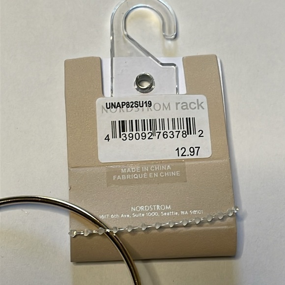 NWT 14th & Union Rectangle Interlocked Circle Bracelet Gold Silver Tone Metal - Picture 4 of 5